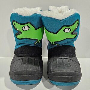 Cat & Jack Dino Winter Snow Boots Size 6 Thermolite (Excellent)